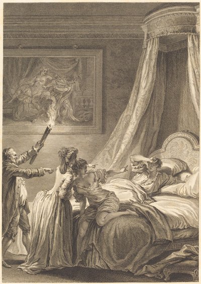 Le gascon puni af Louis Michel Halbou and Antoine Jean Duclos after Jean Honoré Fragonard