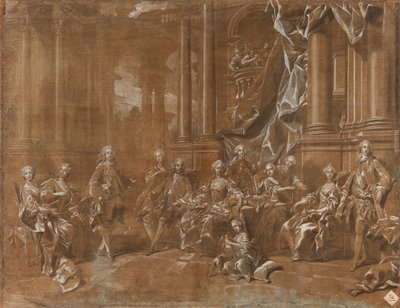 Familien til Philip V. af Louis Michel van Loo
