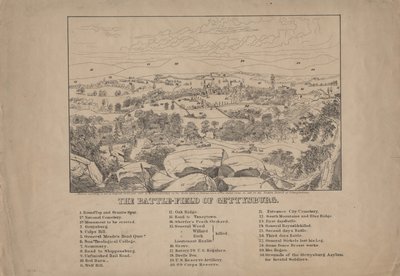 Slagmarken i Gettysburg, ca. 1867 af Louis N. Rosenthal