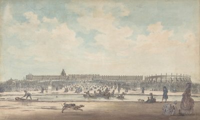 Château de Versailles set fra haven, 1779. af Louis Nicolas de Lespinasse