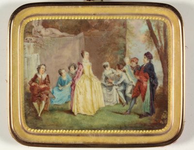 Fete Champetre (emalje) af Louis Nicolas van (manner of) Blarenberghe