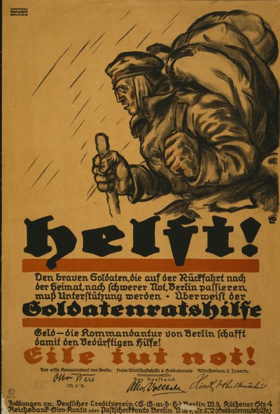 Hjælp!, 1918 af Louis Oppenheim