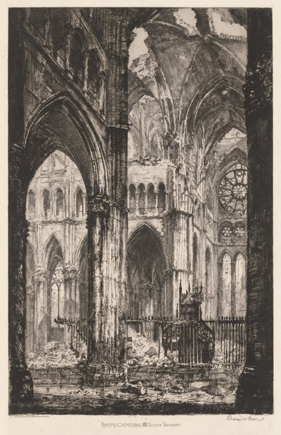 Reims Cathedral, South Transept af Louis Orr