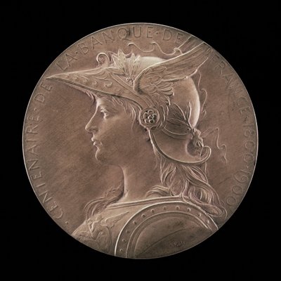 Centennial for Bank of France, 1800-1900 [forside], 1900. af Louis Oscar Roty