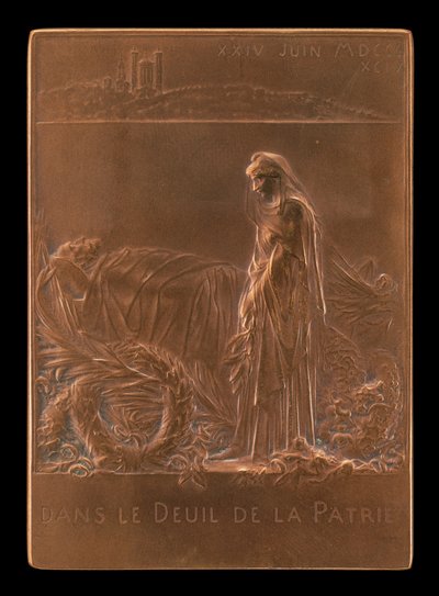 Frankrig sørger over republikkens præsident [omvendt], 1894. af Louis Oscar Roty
