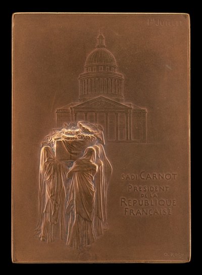 Liget af præsident Sadi Carnot Borne to the Panthéon [forside], 1894. af Louis Oscar Roty