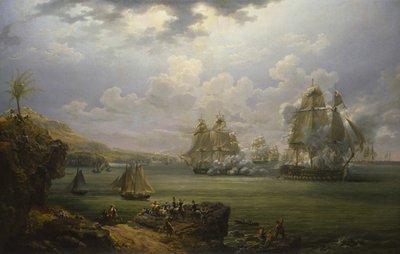 Kamp af fregatten Poursuivante mod det britiske skib Hercule, 28. juni 1803, 1803. af Louis Philippe Crepin