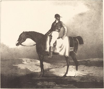 Britisk hest og jockey af Louis Pierre Marie Courtin after Théodore Gericault