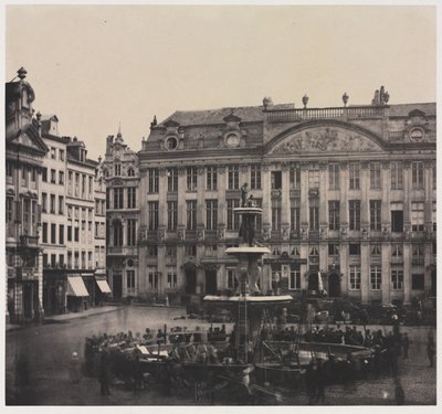 Uden titel Construction of Commemorative Fountain, juli 1856. af Louis Pierre Theophile Dubois de Nehaut