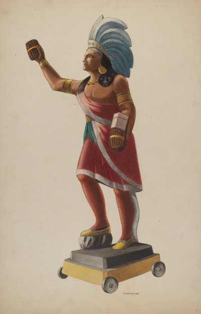 Cigarbutik indisk, 1938. af Louis Plogsted