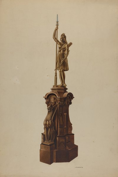 Newel Post, 1938. af Louis Plogsted