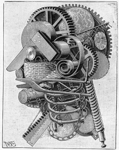 Lederen af en opfinder, 1893 af Louis Poyet