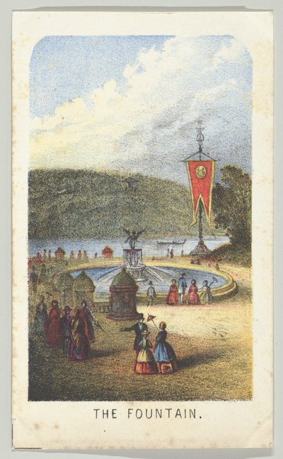 The Fountain, fra serien, Views in Central Park, New York, del 3, 1864. af Louis Prang