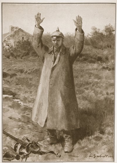Kamerad.. Undskyld! Hands-up metode til tysk overgivelse af Louis Remy Sabattier