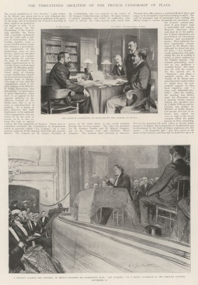 Den truende afskaffelse af den franske censur af skuespil af Louis Remy Sabattier
