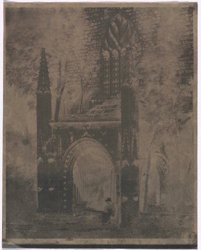 Fountain of Notre Dame ved Saint-Brieuc, Bretagne, ca. 1853. af Louis Rémy Robert