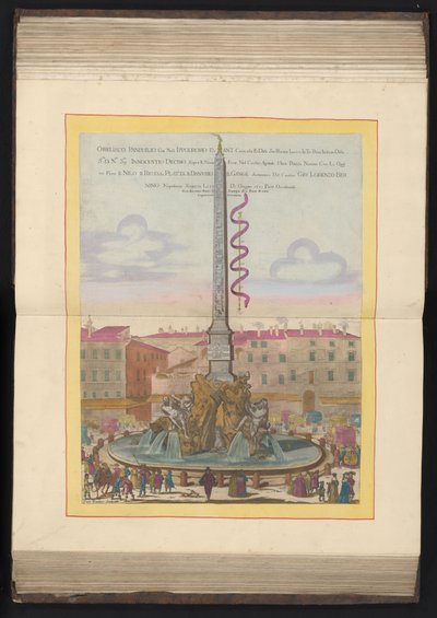 Vierstromenfontein i Rom Obelisco Panphilio gia nell ippodrom (...) (titel på objekt) af Louis Rouhier
