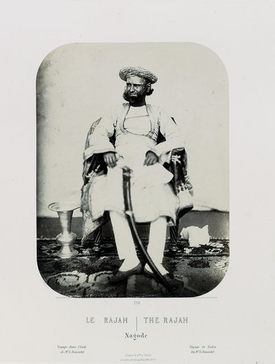 En kongelig natch på øen Jug Navas Oudeypour; The Rajah, ca. 1865-68 (albumin print) af Louis Rousselet