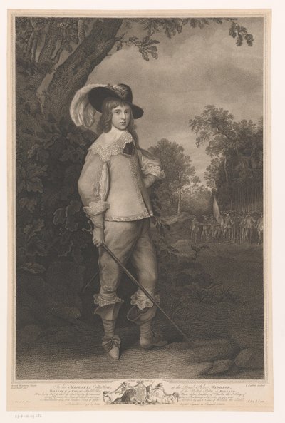 Portret af Willem II fra Oranje (...) William II af Nassau Stadtholder af Hollands Forenede Stater (titel på objektet) af Louis Sailliar