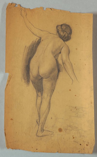 Studie af nøgen figur af Louis Schaettle