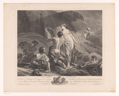 Venus og Vulcanus Les Forges de Vulcain (titel på objekt) af Louis Simon Lempereur