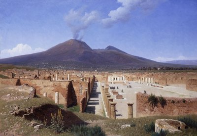 Vesuv fra Pompei, 1883 af Louis Spangenberg