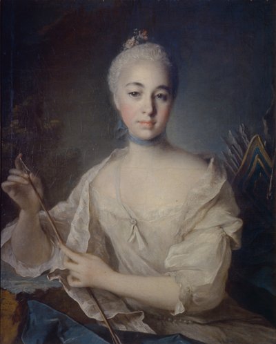 Portræt af grevinde Anna Vorontsova 1743-1769, ca 1758 af Louis Tocqué