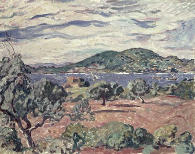Bay of Antheor, ca. 1906-07 (olie på lærred) af Louis Valtat