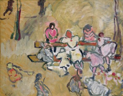 Børn leger i Rue Caulaincourt, ca. 1907-14 (olie på lærred) af Louis Valtat