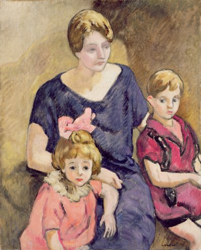 Mor og børn (olie på lærred) af Louis Valtat