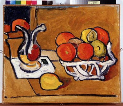 Stilleben i olieskuret af Louis Valtat