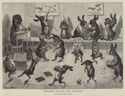 At bryde op til ferien af Louis Wain
