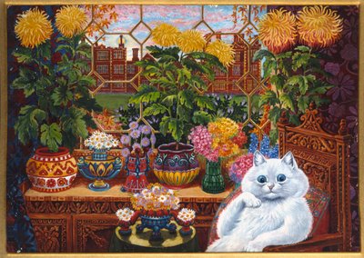 Master of Cat College (gouache) af Louis Wain
