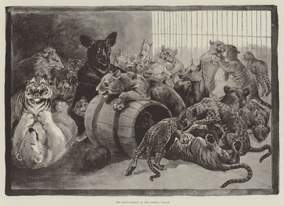 Den glade familie i Crystal Palace af Louis Wain