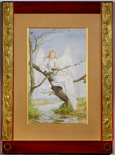 En bøn til Gud (akvarel på papir) af Louis Welden Hawkins