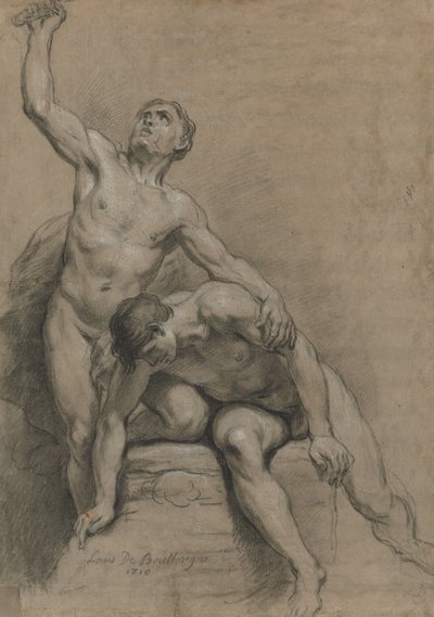 To mandlige nøgenbilleder af Louis de Boullogne