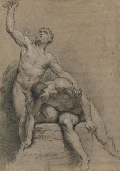 To mandlige nøgenbilleder, 1710. af Louis de Boullogne