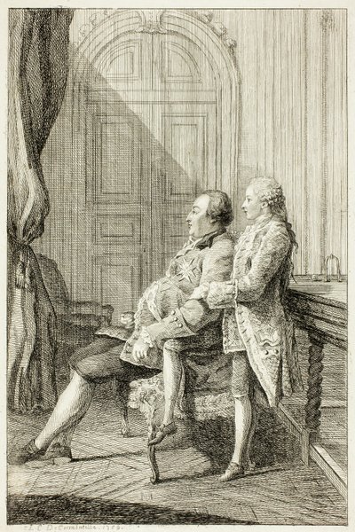 Hertugen af Orléans og hans søn af Louis de Carmontelle