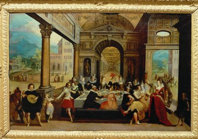 Scener fra den fortabte søns liv (maleri på lærred) af Louis de Caullery