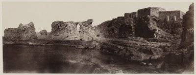 Kaalat el Athlit, Syrien, Udsigt fra havet, 1859. af Louis de Clercq