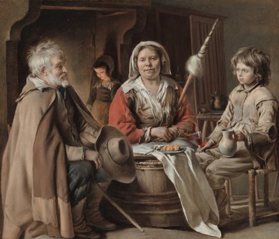Bondeinteriør, ca. 1645. af Louis le Nain