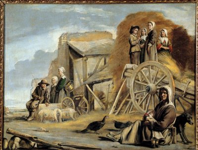 Vognen eller høets tilbagevenden Maleri af Louis Le Nain (1593-1648) af Louis le Nain