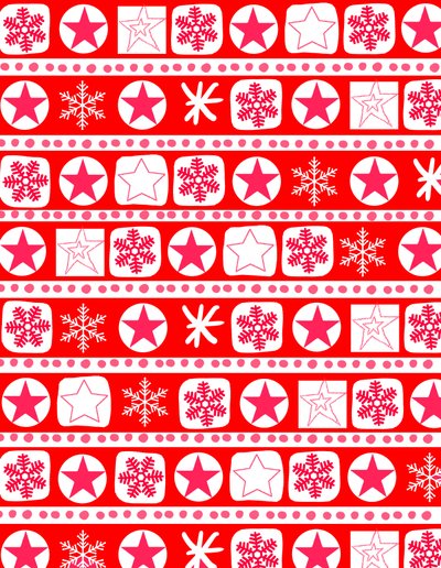 Christmas Wrap Stripe, 2017, Digital Media af Louisa Hereford