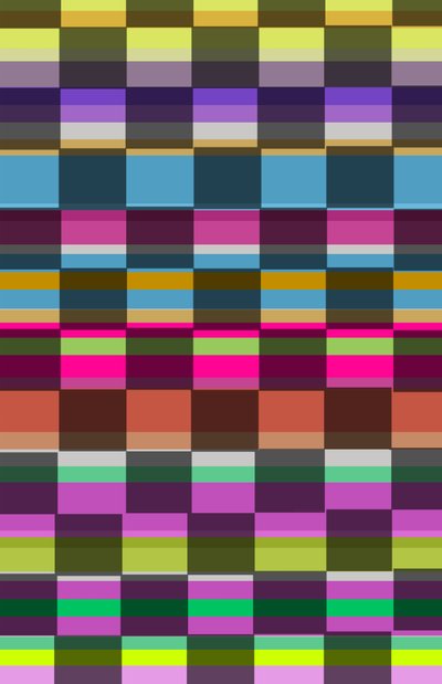 Farverige terninger (digitale) af Louisa Hereford