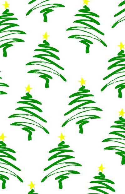 Funky Christmas Trees, 2017, Digital Media af Louisa Hereford