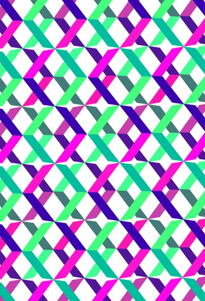 Geometriske krydser, 2014, (Digitale medier) af Louisa Hereford