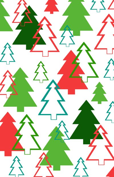 Overlejrede juletræer, 2017, digitale medier af Louisa Hereford