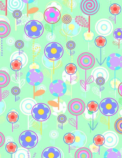 Overlayers blomster (digital) af Louisa Hereford