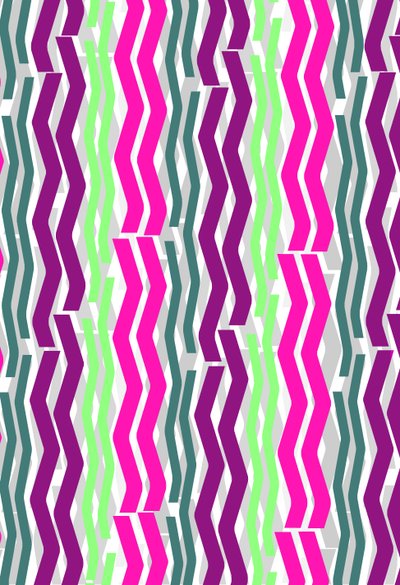 Zig Zag Stripes, 2014 digitale medier af Louisa Hereford