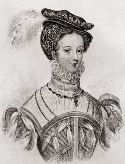 Mary, Queen of Scots, 16 år, fra The Girl Through the Ages, udgivet 1933 af Louisa Stuart Costello